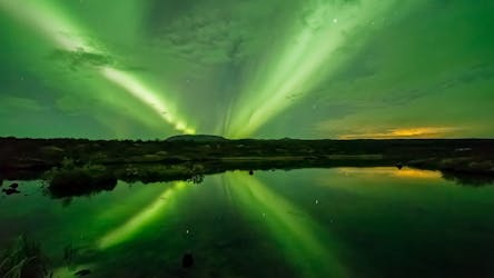 Excursão da aurora boreal em Reykjavik de barco